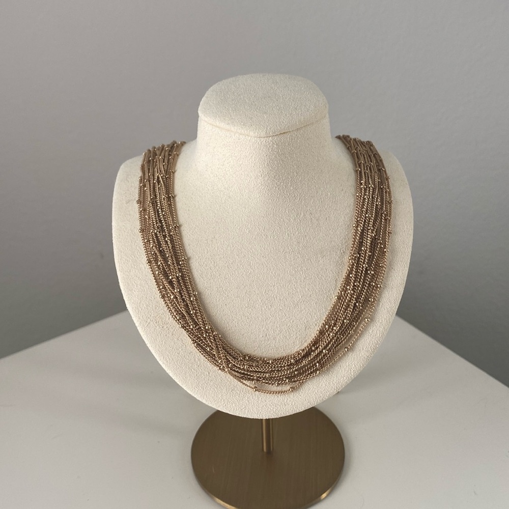 Premier Designs Multi Strand Gold Chain Necklace